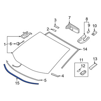 Toyota OE - Front Lower Windshield Molding