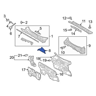 Toyota OE - Front Cowl Water Deflector
