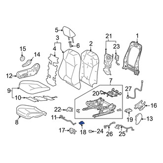 Toyota OE - Front Left Forward Seat Track Cover