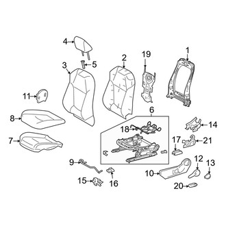 Toyota OE - Seats & Tracks - Driver Seat Components (W/O Power)