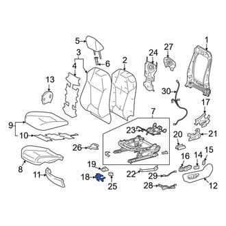 Toyota OE - Left Power Seat Wiring Harness Bracket
