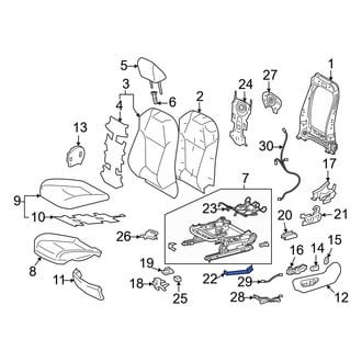 Toyota OE - Front Center Left Seat Track Cover