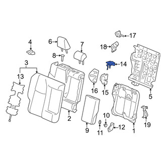Toyota OE - Rear Right Folding Seat Latch Release Handle