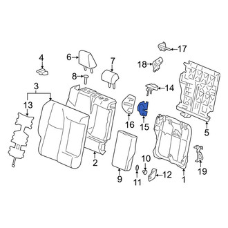 Toyota OE - Rear Right Folding Seat Latch