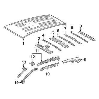 Toyota OE - Roof & Components (Standard Roof, North America Built)