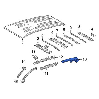 Toyota OE - Right Outer Roof Side Rail