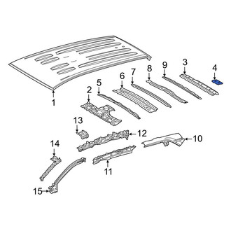 Toyota OE - Rear Left Roof Header Panel Bracket
