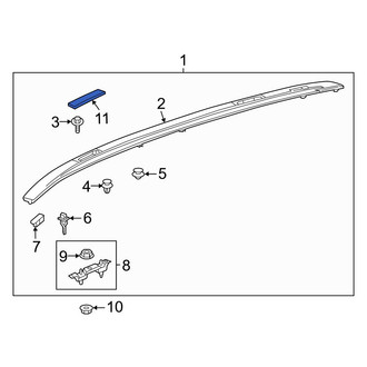 Toyota OE - Front Right Roof Rack Cover