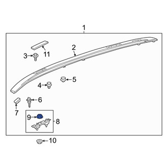 Toyota OE - Roof Luggage Carrier Side Rail Nut