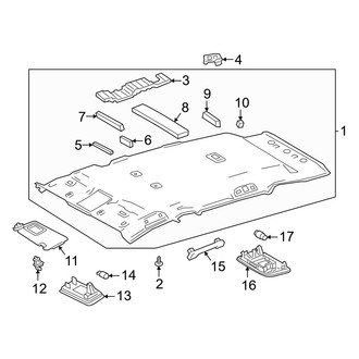 Toyota OE - Roof - Interior Trim (Standard Roof, North America Built)