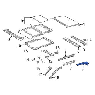 Toyota OE - Left Outer Roof Side Rail
