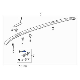 Toyota OE - Upper Roof Luggage Carrier Side Rail Seal