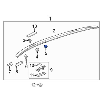 Toyota OE - Roof Luggage Carrier Side Rail Clip