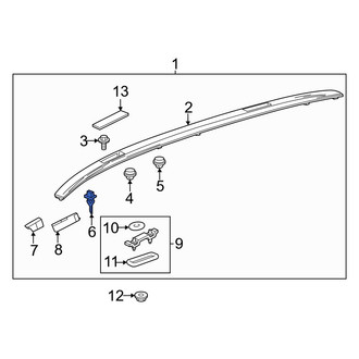 Toyota OE - Roof Luggage Carrier Side Rail Clip