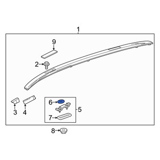 Toyota OE - Upper Roof Luggage Carrier Side Rail Seal
