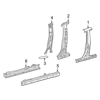 Toyota OE - Pillars, Rocker & Floor - Center Pillar & Rocker