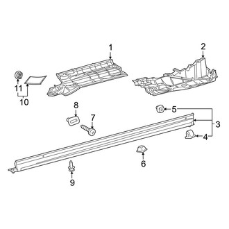 Toyota OE - Pillars, Rocker & Floor - Exterior Trim (Adventure / LE / Limited / TRD Off-Road / XLE / XLE Premium)