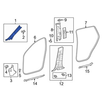 Toyota OE - Left Body A-Pillar Trim Panel