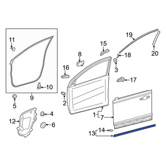 Toyota OE - Front Right Lower Door Seal