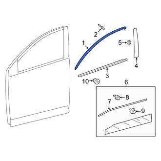 Toyota OE - Front Right Door Reveal Molding