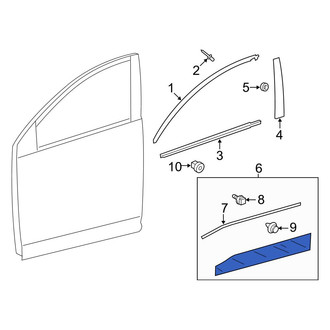 Toyota OE - Rear Left Door Molding