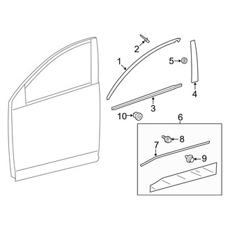 Toyota OE - Front Door - Exterior Trim