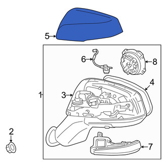 Toyota OE - Front Left Door Mirror Cover