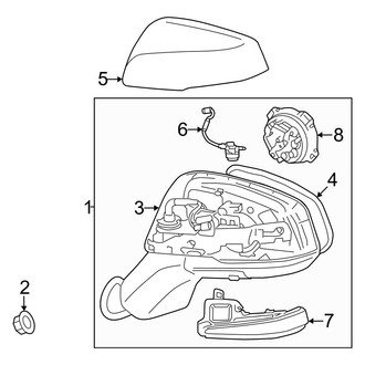 Toyota OE - Front Left Door Mirror