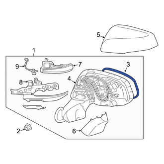 Toyota OE - Front Right Door Mirror Glass