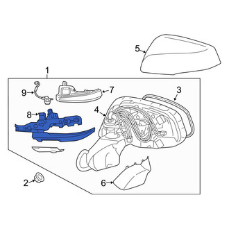 Toyota OE - Front Left Lower Door Mirror Cover