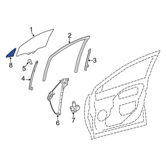 Toyota OE - Rear Left Vent Window Assembly