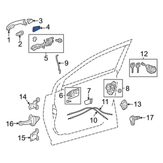 Toyota OE - Front Exterior Door Handle Cover Gasket