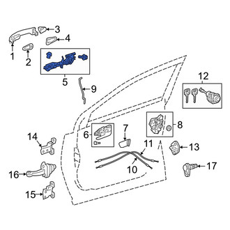 Toyota OE - Front Left Exterior Door Handle Base
