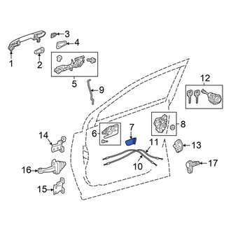 Toyota OE - Rear Left Interior Door Handle Screw Cap