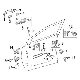 Toyota OE - Front Door - Lock & Hardware