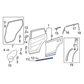Toyota OE - Rear Left Lower Door Seal