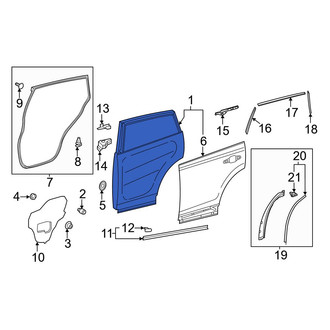 Toyota OE - Rear Right Door Shell