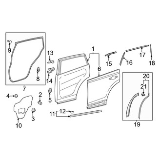 Toyota OE - Rear Door - Door & Components