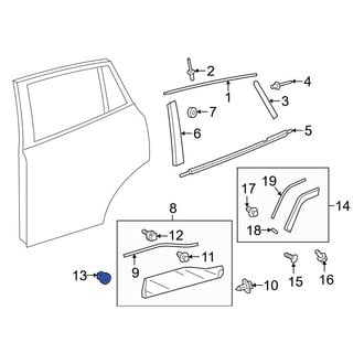 Toyota OE - Door Molding Nut