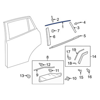 Toyota OE - Rear Left Door Reveal Molding