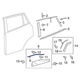 Toyota OE - Door Molding Seal