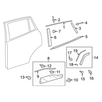 Toyota OE - Rear Door - Exterior Trim