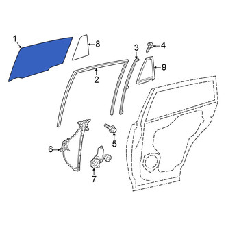 Toyota OE - Front Left Door Glass