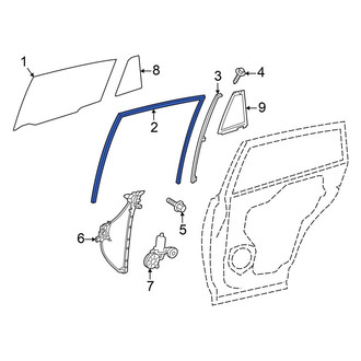 Toyota OE - Rear Right Window Channel
