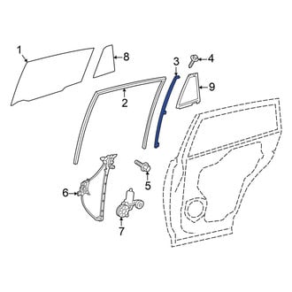 Toyota OE - Rear Left Door Window Division Bar