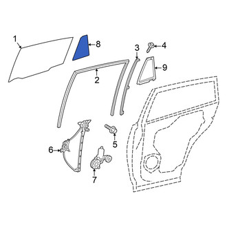 Toyota OE - Front Left Vent Window Assembly