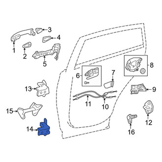 Toyota OE - Rear Right Lower Door Hinge