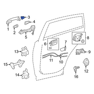 Toyota OE - Rear Exterior Door Handle Cover