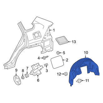 Toyota OE - Rear Left Quarter Panel Splash Shield
