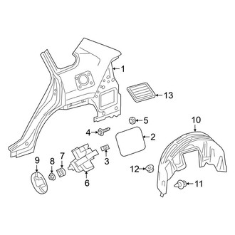 Toyota OE - Quarter Panel & Components (Hybrid LE / Hybrid Limited / Hybrid XLE / Hybrid XSE)